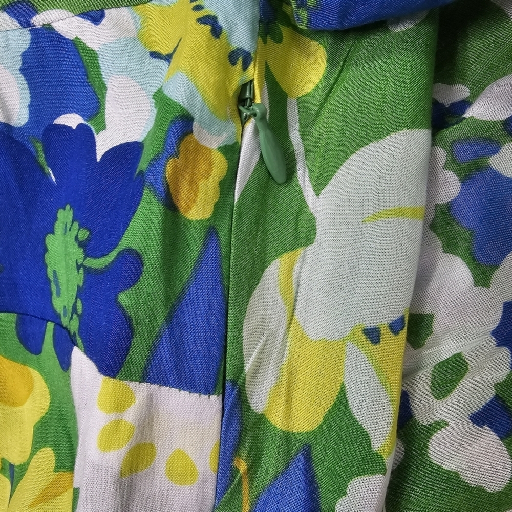 Walter Baker Green Disco Floral Kimora Crop Top Off Shoulder Size Medium - Picture 11 of 12